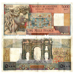 Billet 5000F Algérie et Tunisie