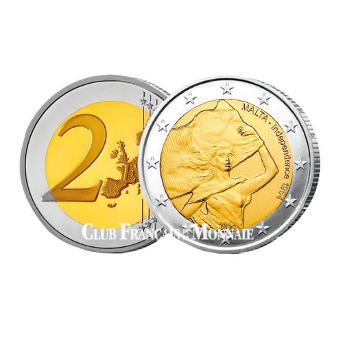 2 Euro Malte 2014 - 50e anniversaire de l'Indépendance de Malte
