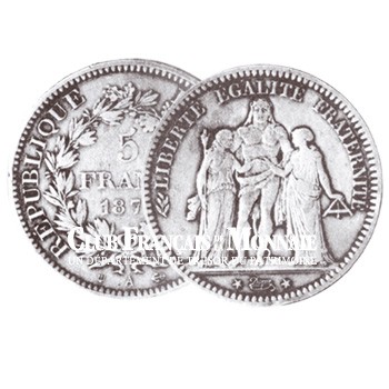 5 Francs Argent Hercule 1876