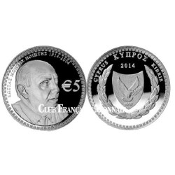 5€ argent Chypre BE 2014 100 ans de Costas Montis