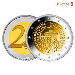 Série 5 x 2 Euro des 5 ateliers ADFGJ - 25e anniversaire de la Réunification