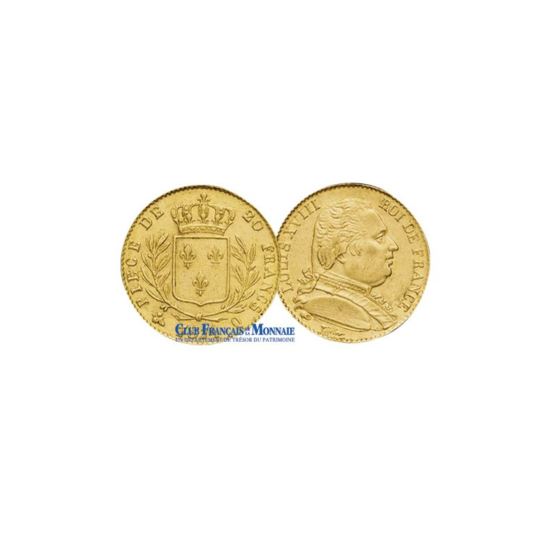 Monnaie Argent 1 Franc Louis XVIII 1822 A - Collection