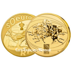 50 Euro Or France BE 2015 - Coupe du monde de rugby