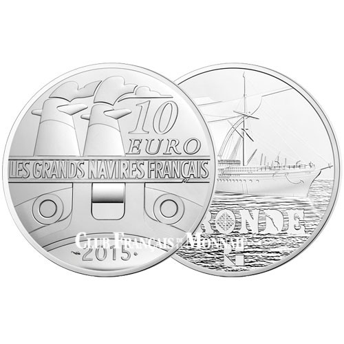 10 Euro argent France BE 2015 - La Gironde