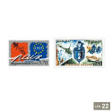 22 timbres Hommage aux soldats français