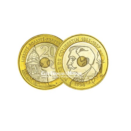 1994 - 20 Francs bicolore Coubertin