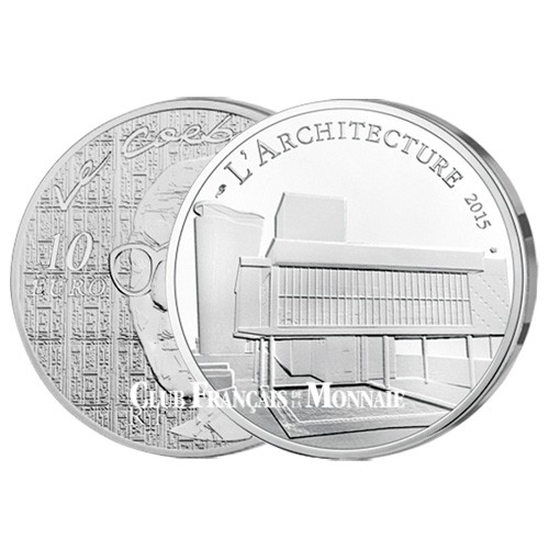 10 Euro Argent France BE 2015 - Le Corbusier