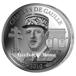 Médaille Charles de Gaulle souvenir - 2010