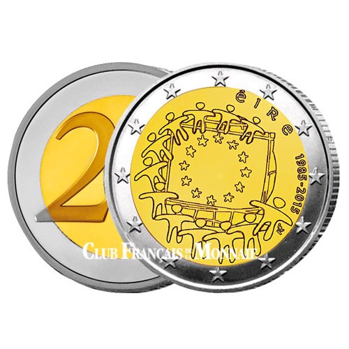 2 Euro Irlande 2015 - 30e anniversaire du drapeau européen