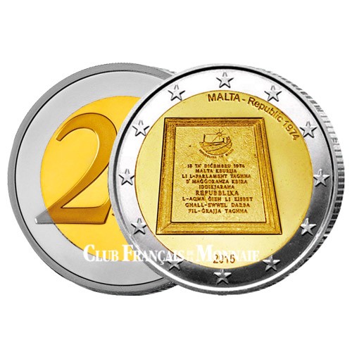 2 Euro Malte 2015 - Anniversaire de la  République maltaise