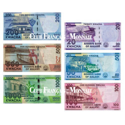 Set de 6 billets neufs Malawi 2012