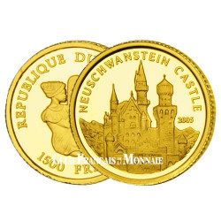 1 500 Francs Or Congo BE 2005 - Le château de Neuschwanstein