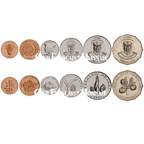 Série 6 monnaies Iles Tonga 1981 - 2011