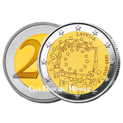 2 Euro Lettonie 2015 - 30ème anniversaire du drapeau européen