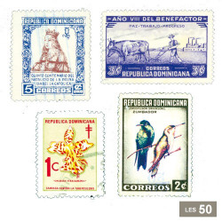 50 timbres République Dominicaine