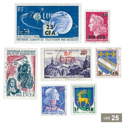 25 timbres Francs CFA 25 timbres Francs CFA