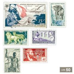 50 timbres Afrique Équatoriale Française