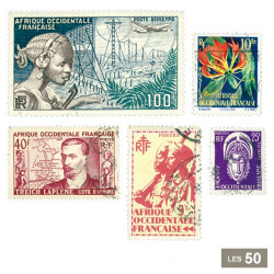 50 timbres Afrique Occidentale Française