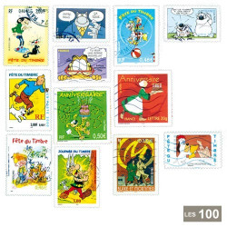 100 timbres Bandes Dessinés
