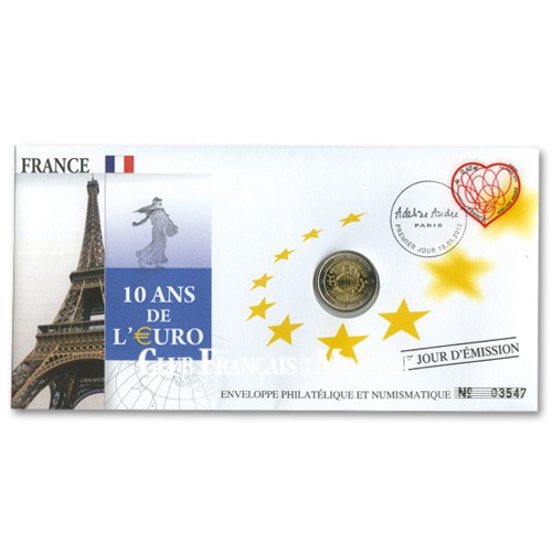 L’enveloppe 2 Euro France 2012 - 10 ans de l’Euro L’enveloppe 2 Euro France 2012 - 10 ans de l’Euro