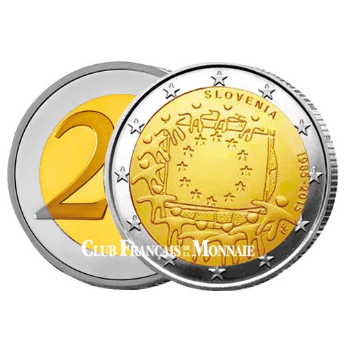 2 Euro Slovénie 2015 - 30ème anniversaire du drapeau européen