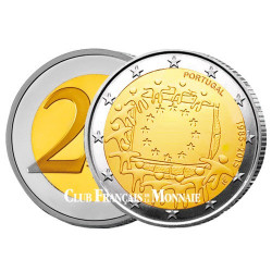 2 Euro Portugal 2015 - 30ème anniversaire du drapeau européen