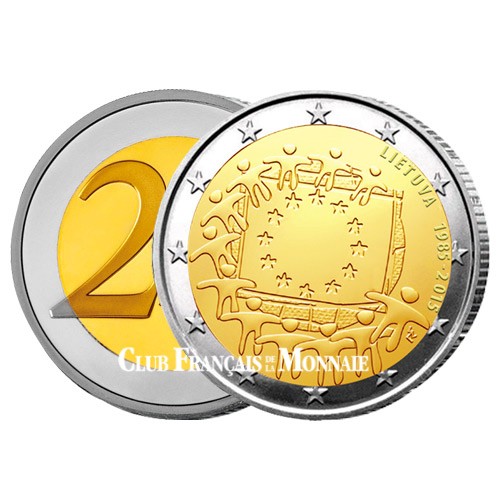 2 Euro Lituanie 2015 - 30ème anniversaire du drapeau européen
