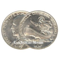 5 Lires Argent Vatican - Pie XII