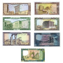 Set 7 billets Liban 1978-1988