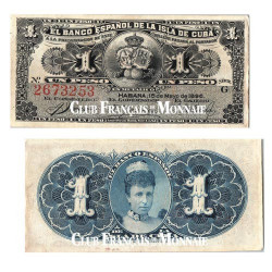 Billet de 1 Peso Cuba 1897 - Armoiries