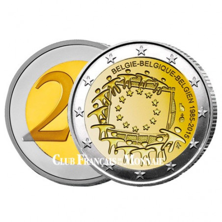 2 Euro Belgique 2015 - 30ème anniversaire du drapeau européen