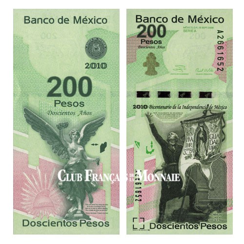Billet 200 Pesos Libertad Mexique 2008 - 200ème anniversaire de l’indépendance
