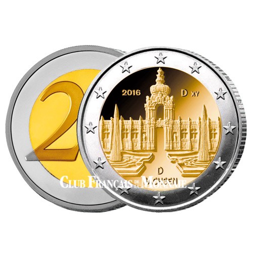 2 Euro Allemagne 2016 - Palais Zwinger - Land de Saxe