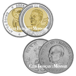 Lot 2 pièces Mandela et Gandhi