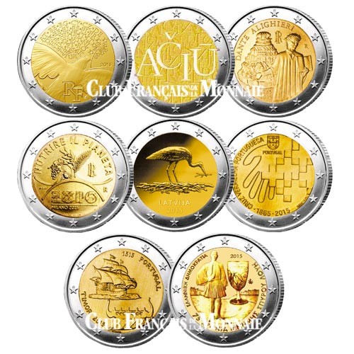 Lot des 22 x 2 Euro 2015 Lot des 22 x 2 Euro 2015