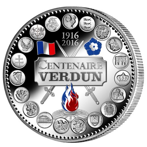 L'Euro du Centenaire de Verdun colorisé - Argent BE L'Euro du Centenaire de Verdun colorisé - Argent BE