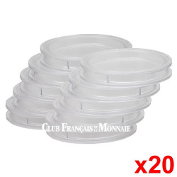 Lot de 20 capsules rondes pour monnaies de 31 mm