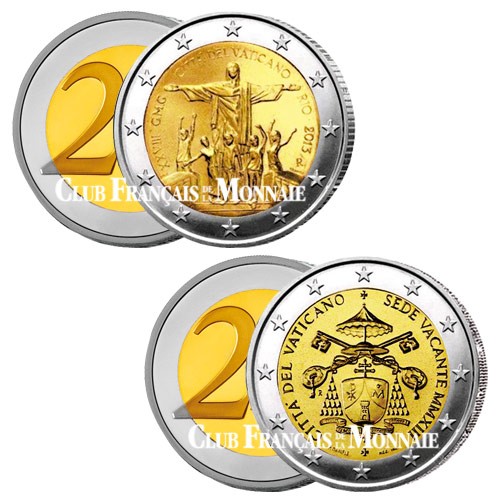 Lot des  2 x 2 Euro Vatican 2013