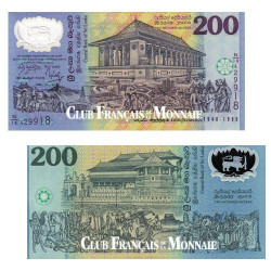 Billet de 200 Roupies polymère Sri Lanka 1998