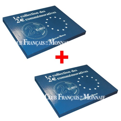 Lot de 2 Écrins pour 35 pièces de 2€ commémoratives Lot de 2 Écrins pour 35 pièces de 2€ commémoratives