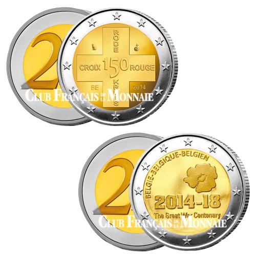 Lot des 2 x 2 Euro Belgique 2014