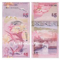 Billet de 5 Dollars Bermudes 2009