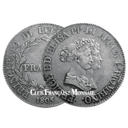 5 Francs Argent Elisa Bonaparte et Felix Baciocchi - Princes de Lucques et de Piombino
