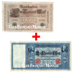 Lot des 2 billets allemands 1910