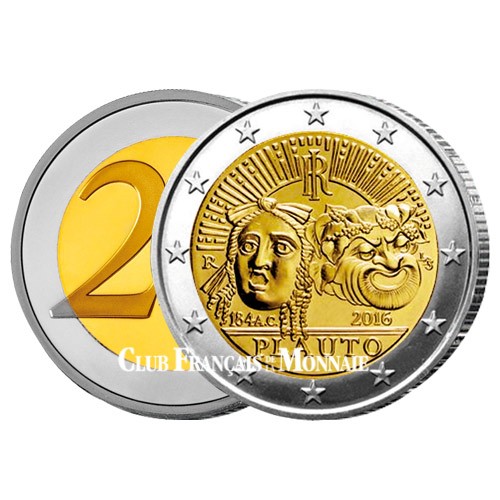 2 Euro Italie 2016  - 2 200 ans de la mort de Plaute