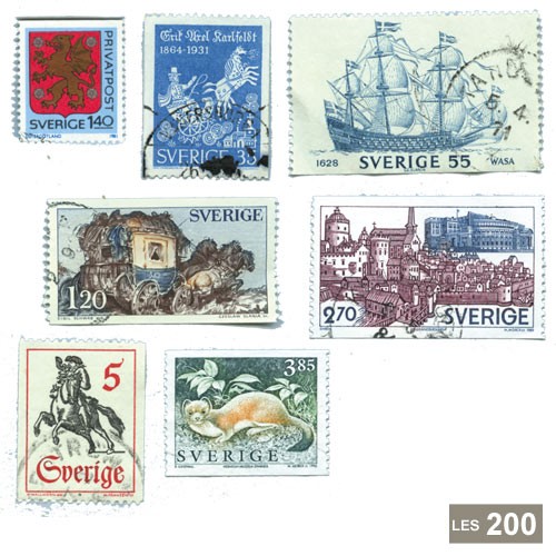 200 timbres Suède