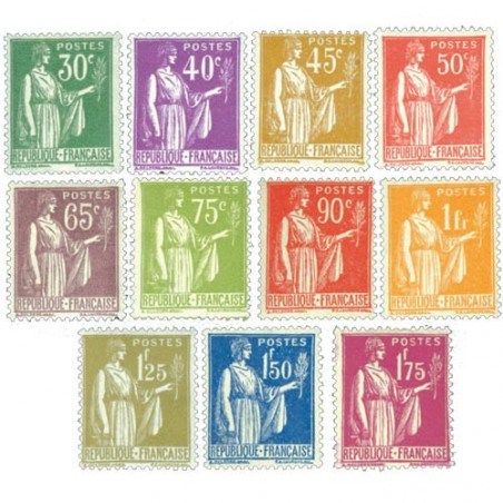 Les 11 timbres Paix 1932-1933
