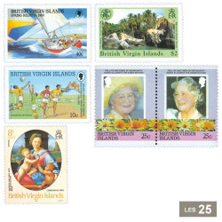 25 timbres Iles Vierges britanniques