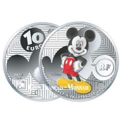 10 Euro Argent France BE 2016 - Mickey colorisée