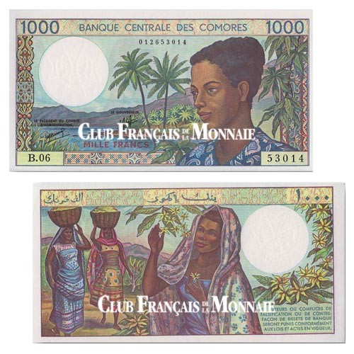 1 000 Francs Comores 1994